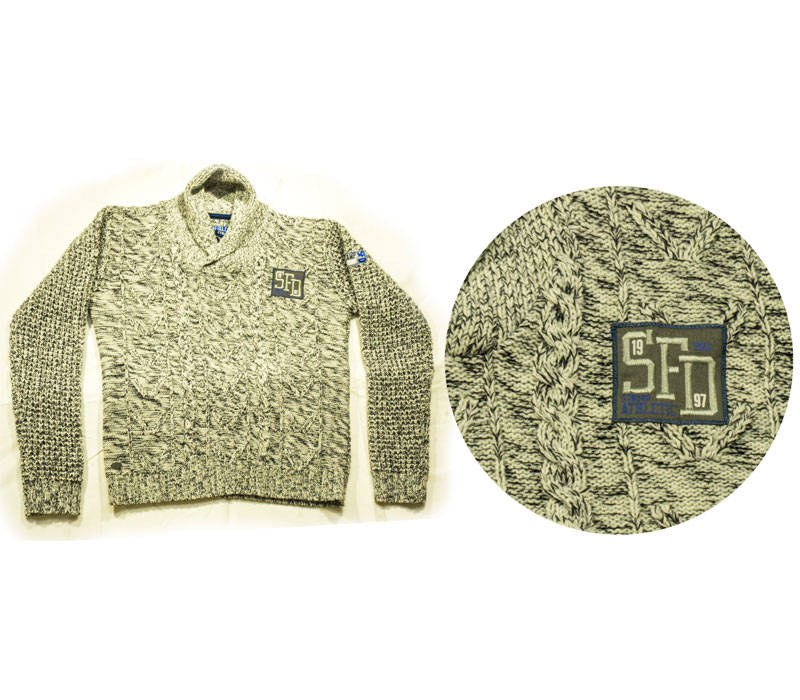 pull_bob Men's Long Sleeve Shawl Neck Pullover