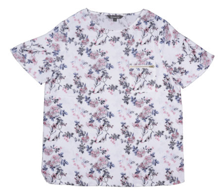 WT22-44 POCKET DETAIL SHORT SLEEVE SHELL TOP
