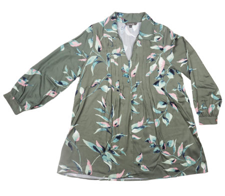 WT22-50 Collared Pin tuck Tunic